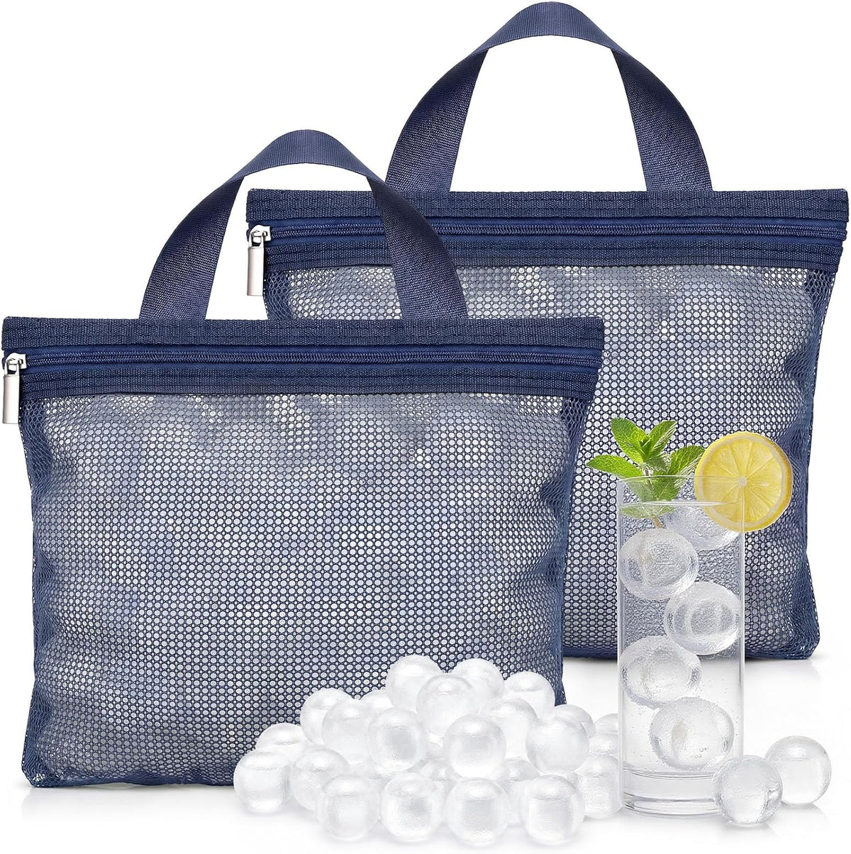 200 Pcs Reusable Ball Ice Cubes for Coolers, BPA Free Refreezable Plastic Ice Cubes for Drinks Whiskey Coffee Bars Party Outdoor Baths Enthusiasts
